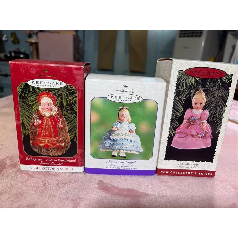 Lot of 3 Hallmark Madame Alexander Cinderella, Alice in Wonderland + New!!